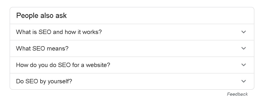 Google People also Ask